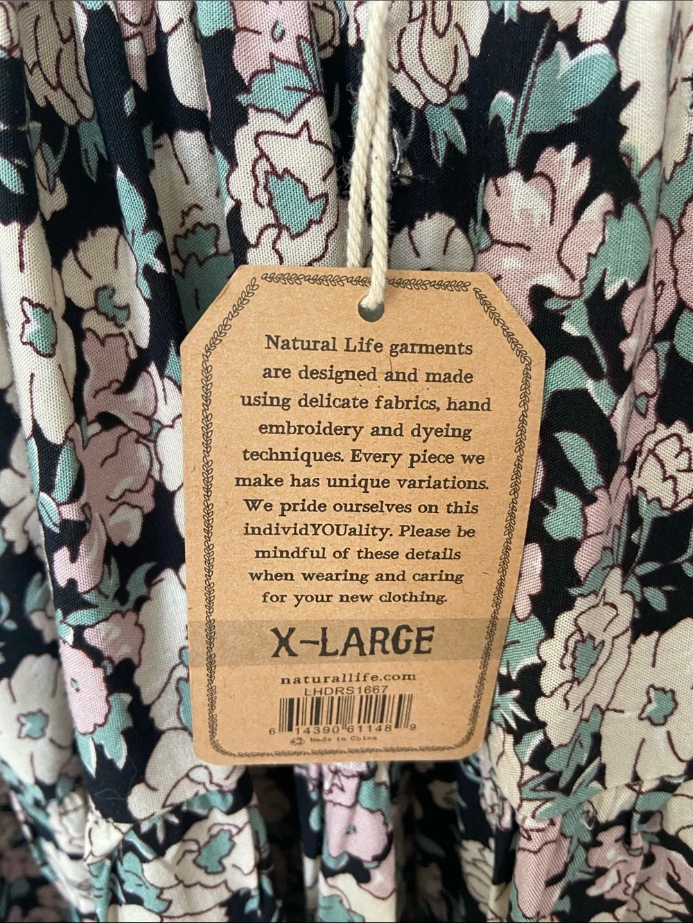 NATURAL LIFE Black Floral Maxi Dress